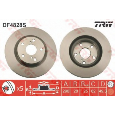 DF4828S TRW Тормозной диск