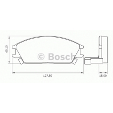 0 986 BB0 092 BOSCH Комплект тормозных колодок, дисковый тормоз