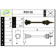 PO110 SERA Приводной вал