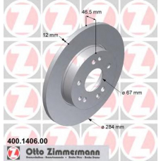 400.1406.00 ZIMMERMANN Тормозной диск