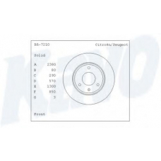 BR-7210 KAVO PARTS Тормозной диск