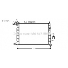 OLA2218 AVA Радиатор, охлаждение двигателя
