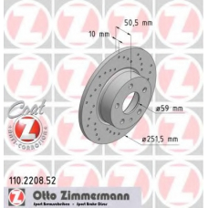 110.2208.52 ZIMMERMANN Тормозной диск