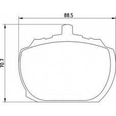 363710200571 MAGNETI MARELLI Комплект тормозных колодок, дисковый тормоз