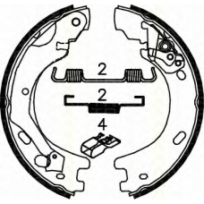 8100 17014 TRISCAN Комплект тормозных колодок, стояночная тормозная с