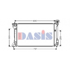 210123N AKS DASIS Радиатор, охлаждение двигателя