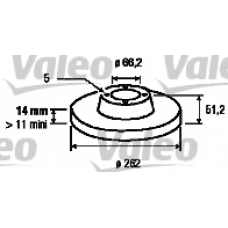 186687 VALEO Тормозной диск