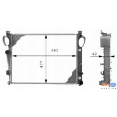 8MK 376 712-571 HELLA Радиатор, охлаждение двигателя