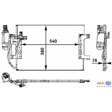 8FC 351 301-391 HELLA Конденсатор, кондиционер