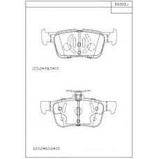 KD6003 ASIMCO Комплект тормозных колодок, дисковый тормоз
