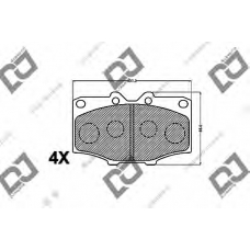 BP1254 DJ PARTS Комплект тормозных колодок, дисковый тормоз