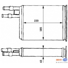 8FH 351 313-171 HELLA Теплообменник, отопление салона