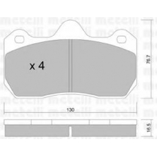 22-0392-0 METELLI Комплект тормозных колодок, дисковый тормоз