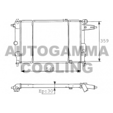 100670 AUTOGAMMA Радиатор, охлаждение двигателя