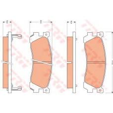 GDB7529 TRW Комплект тормозных колодок, дисковый тормоз