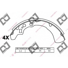 BS1072 DJ PARTS Комплект тормозных колодок