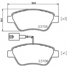 2370581 TEXTAR Комплект тормозных колодок, дисковый тормоз