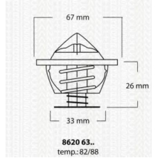 8620 6382 TRISCAN Термостат, охлаждающая жидкость