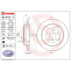 08.R101.11 BREMBO Тормозной диск