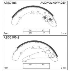 ABS2106 Allied Nippon Колодки барабанные