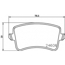 8DB 355 013-651 HELLA Комплект тормозных колодок, дисковый тормоз