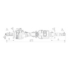 DRS6396.00 OPEN PARTS Приводной вал