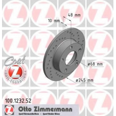 100.1232.52 ZIMMERMANN Тормозной диск