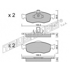 148.0 TRUSTING Комплект тормозных колодок, дисковый тормоз