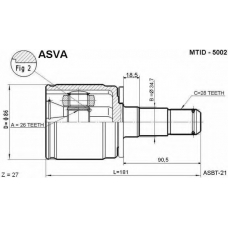 MTID-5002 ASVA Шарнирный комплект, приводной вал