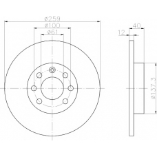 8DD 355 102-201 HELLA PAGID Тормозной диск