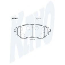 BP-8020 KAVO PARTS Комплект тормозных колодок, дисковый тормоз