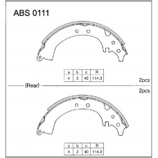 ABS0111 Allied Nippon Колодки барабанные