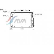PR2016 AVA Радиатор, охлаждение двигателя