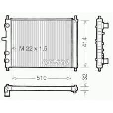 DRM09024 DENSO Радиатор, охлаждение двигателя