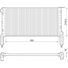350213180000 MAGNETI MARELLI Радиатор, охлаждение двигателя