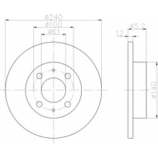 8DD 355 102-291 HELLA PAGID Тормозной диск