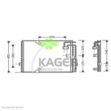 94-5872 KAGER Конденсатор, кондиционер