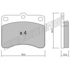 210.0 TRUSTING Комплект тормозных колодок, дисковый тормоз