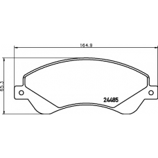 8DB 355 012-771 HELLA PAGID Комплект тормозных колодок, дисковый тормоз