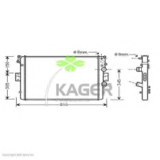 31-0538 KAGER Радиатор, охлаждение двигателя