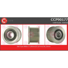 CCP90177 CASCO Ременный шкив, генератор