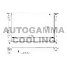 100857 AUTOGAMMA Радиатор, охлаждение двигателя