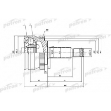 PCV1661 PATRON Шарнирный комплект, приводной вал