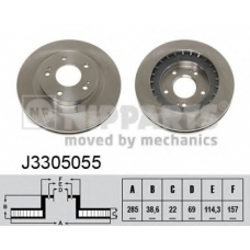J3305055 NIPPARTS Тормозной диск