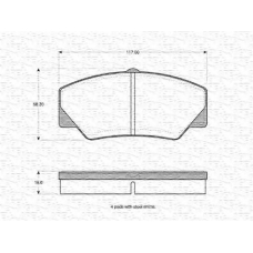 363702160800 MAGNETI MARELLI Комплект тормозных колодок, дисковый тормоз