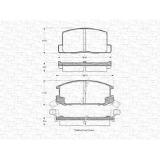 363702160825 MAGNETI MARELLI Комплект тормозных колодок, дисковый тормоз