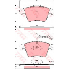 GDB1556 TRW Комплект тормозных колодок, дисковый тормоз