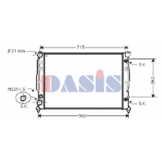 480012N AKS DASIS Радиатор, охлаждение двигателя