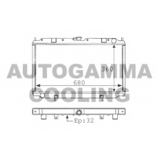 101135 AUTOGAMMA Радиатор, охлаждение двигателя