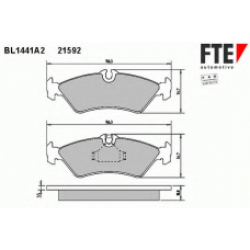 BL1441A2 FTE Комплект тормозных колодок, дисковый тормоз